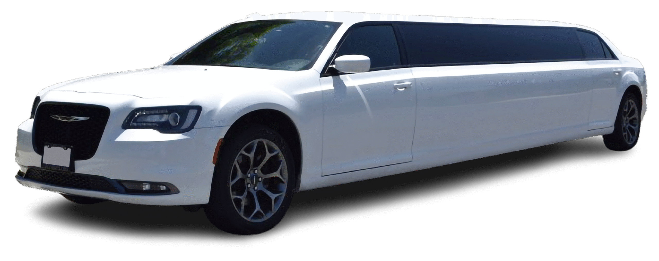Chrysler White 300 Stretch Limousine luxury limo service in Bakersfield
