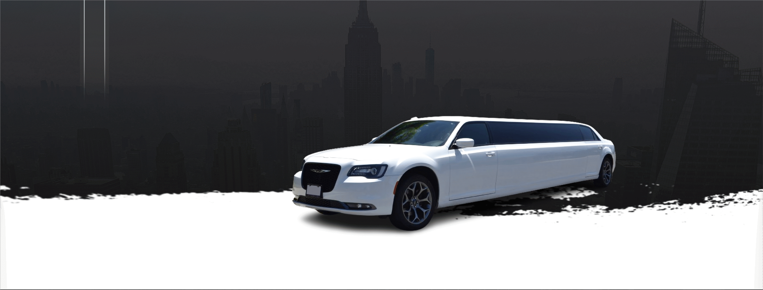 Chrysler White 300 Stretch Limousine luxury limo service in Bakersfield